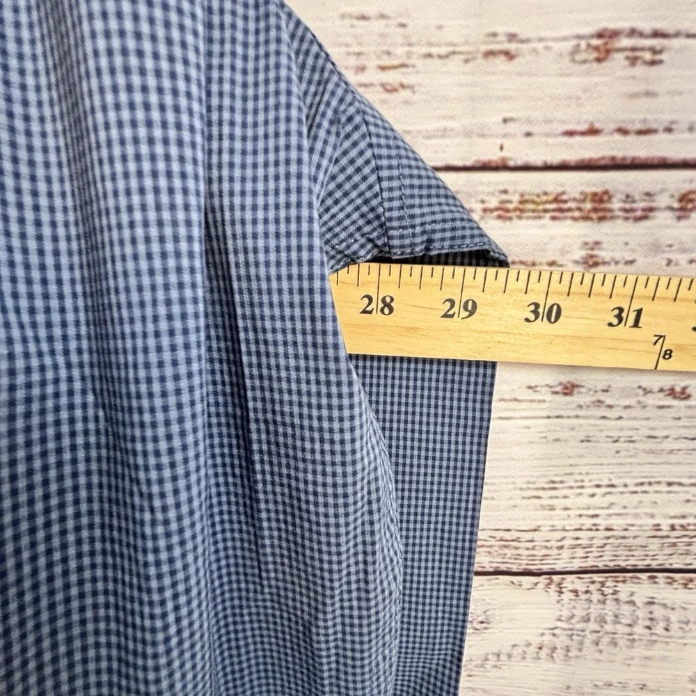 Architect Button-Down Shirt Blue Micro Check Big and Tall 3XLT NWT‎